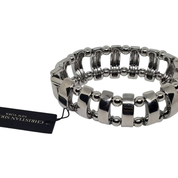 NWT Christian Siriano Silver Tone Link Bracelet with Clasp - Picture 4 of 5